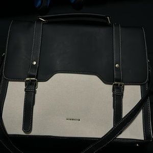 Missnine Laptop Bag 15.6 inch Canvas Messenger Bag for Women Professional